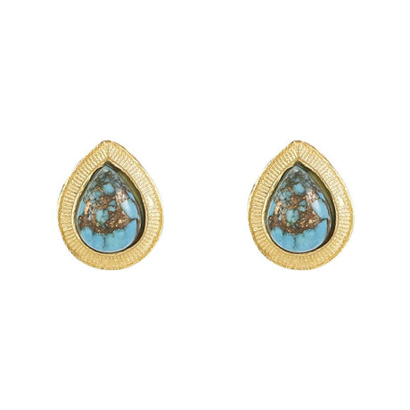Turquoise Stud Earrings "Stellar Elegance"