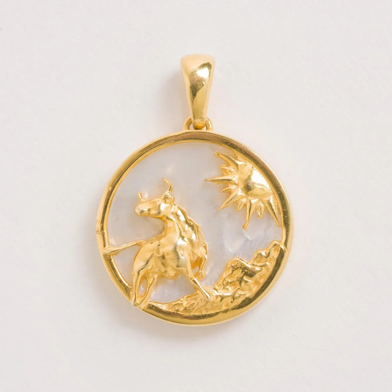 Taurus, Gold Zodiac Necklace