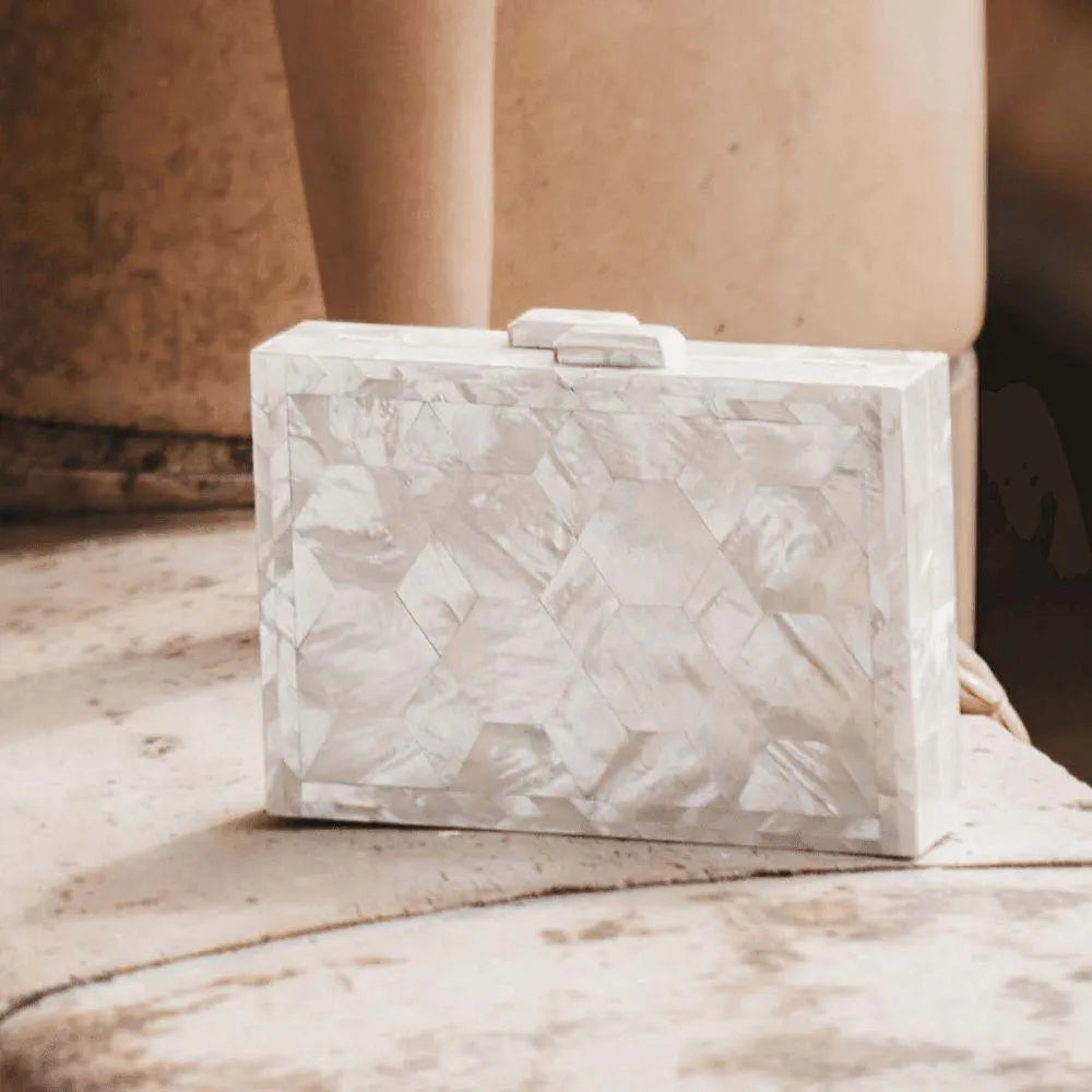 Athena Ivory Mother of Pearl Bag