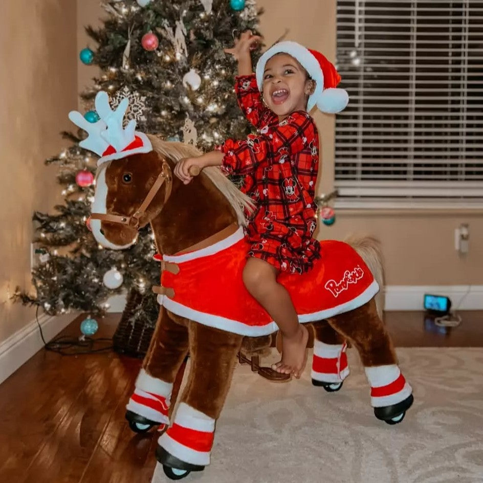 Ride-on Pony Toy Age 4-8 Brown(UK&EU in Stock)