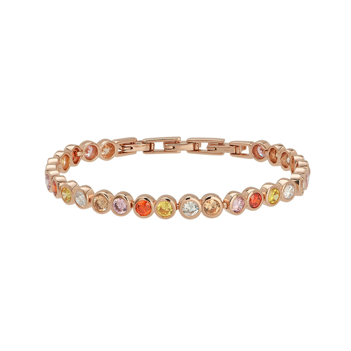 Dotty Tennis Bracelet, Sunset & Rose Gold