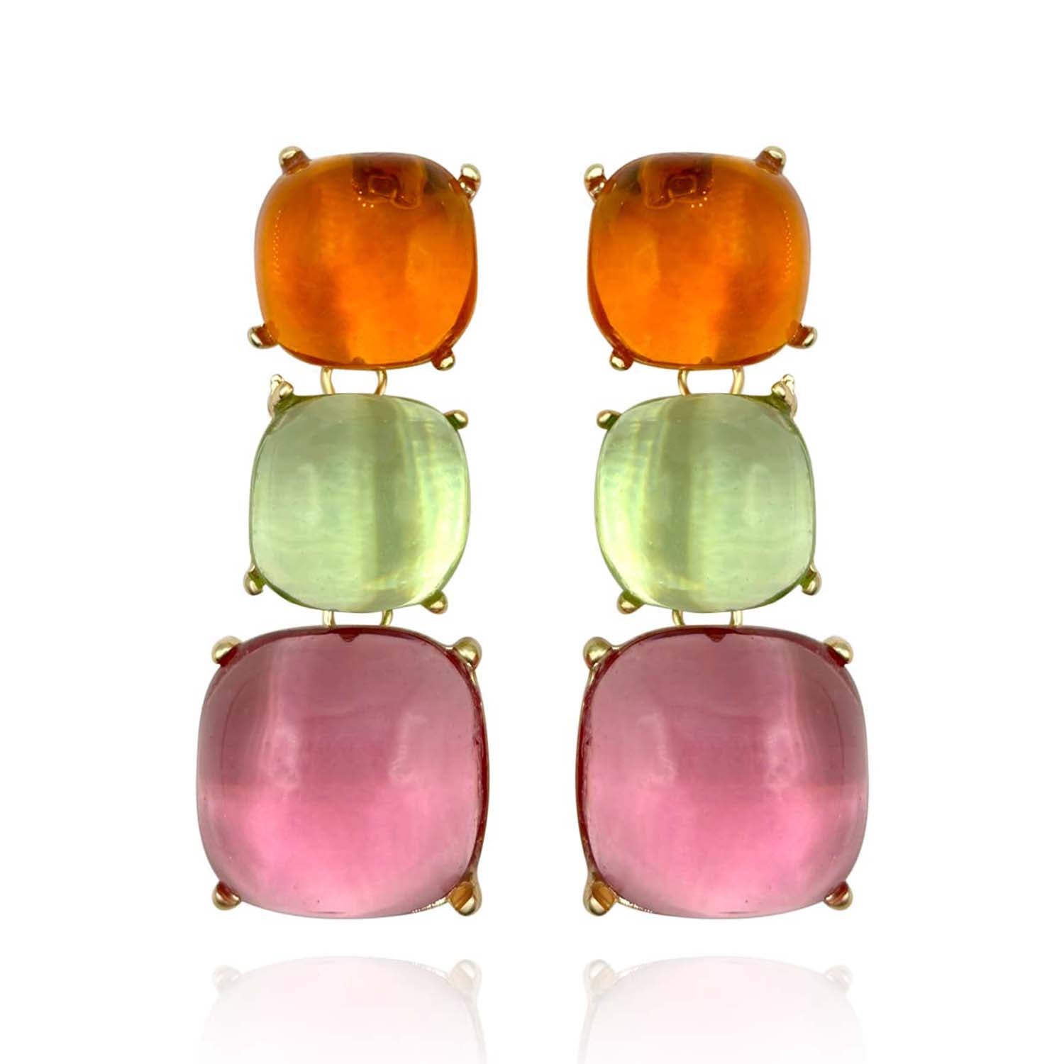 Multi-Color Lightweight Resin Pierced Earring