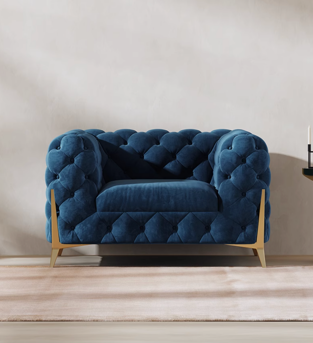 Aaron Two Seater Sofa, Velvet
