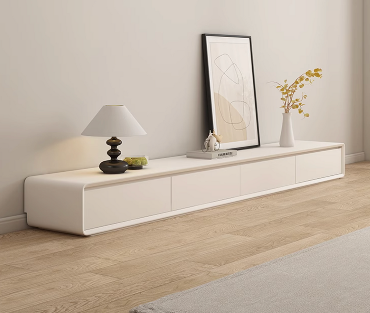 Addie TV Stand, Cream