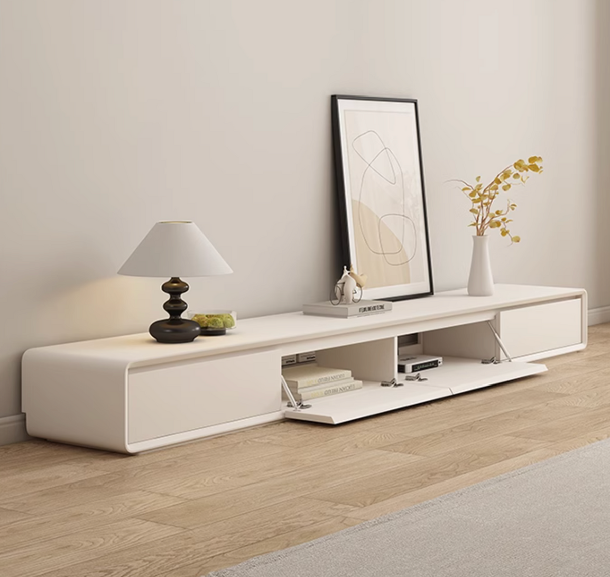 Addie TV Stand, Cream