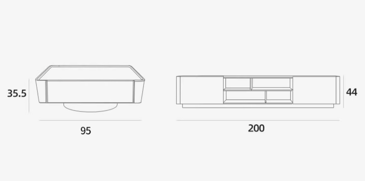 Adonai TV Stand, Sintered stone