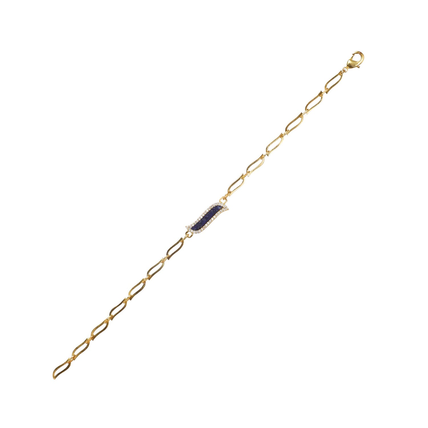 Link Bracelet - Lapis Lazuli "Wave Symphony"