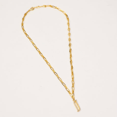 Link Necklace - Cubic Zicronia "Wave Symphony"
