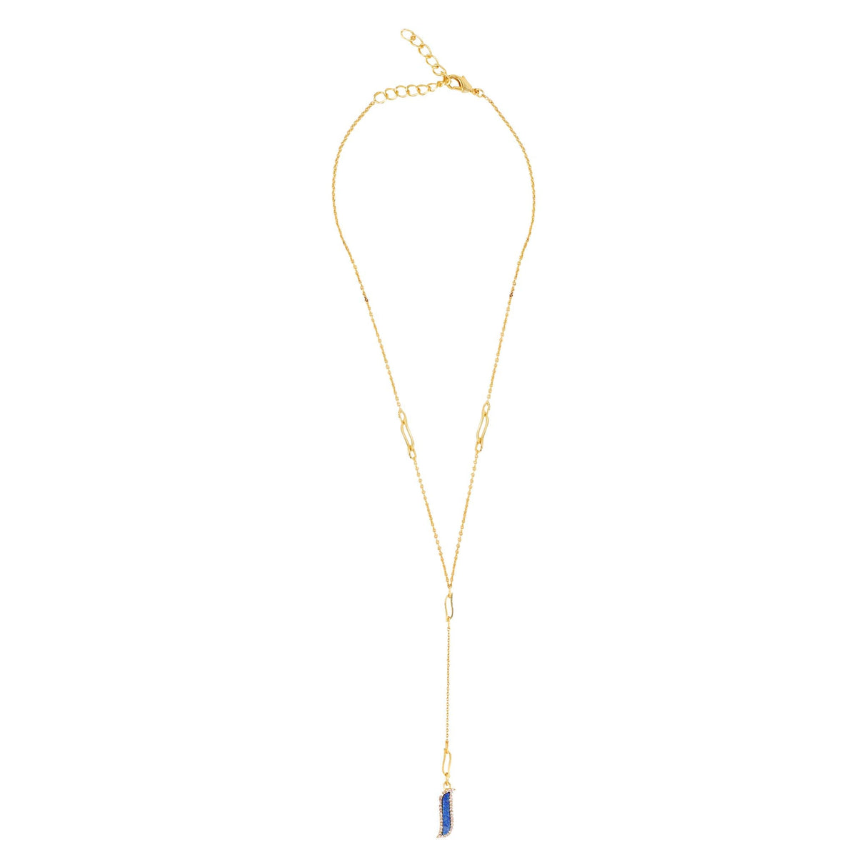 Lariat Necklace - Lapis Lazuli "Wave Symphony"