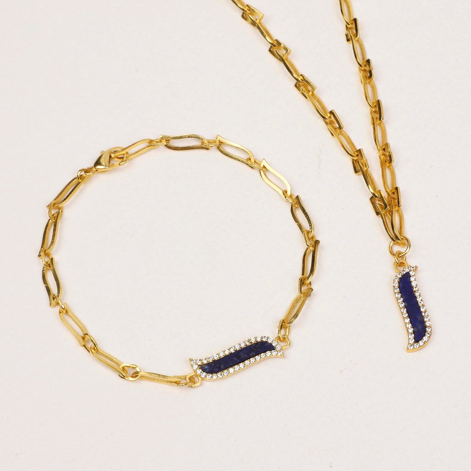 Link Necklace - Lapis Lazuli "Wave Symphony"