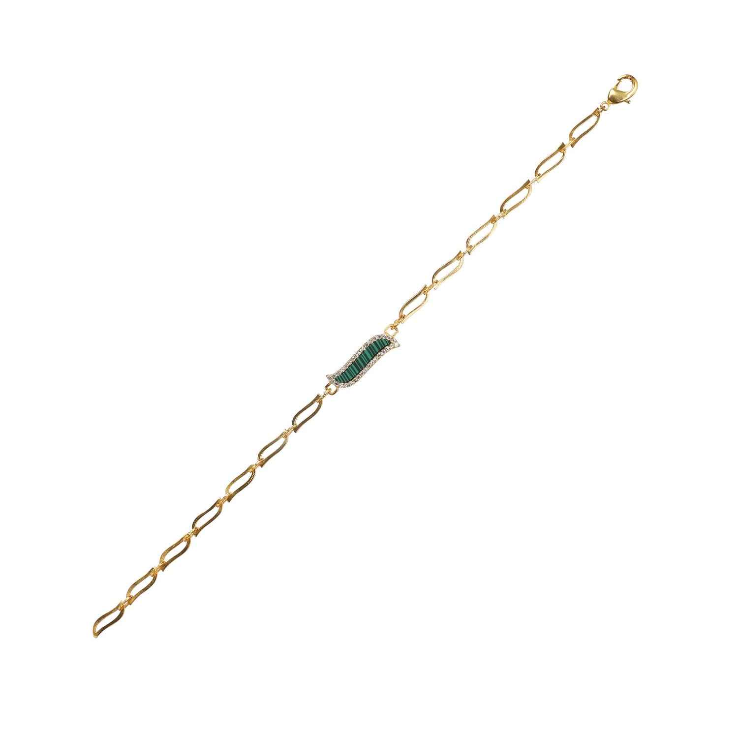 Link Bracelet - Malachite "Wave Symphony"