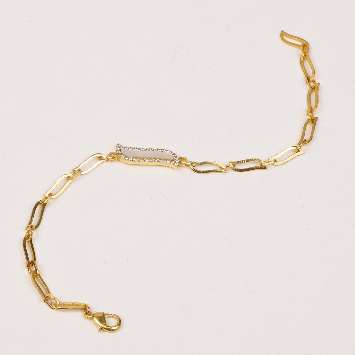 Link Bracelet - Mother of Pearl "Wave Symphony"