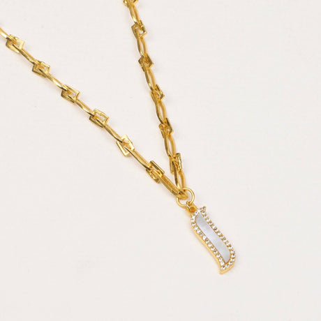 Link Necklace - Mother of Pearl "Wave Symphony"