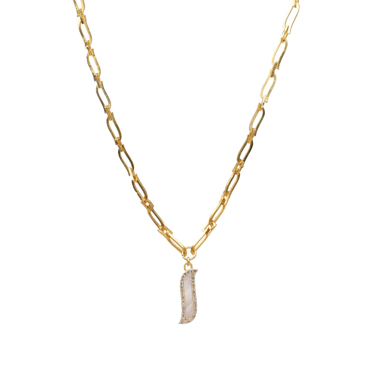 Link Necklace - Mother of Pearl "Wave Symphony"