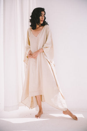 Ibiza Silk Kaftan - Black