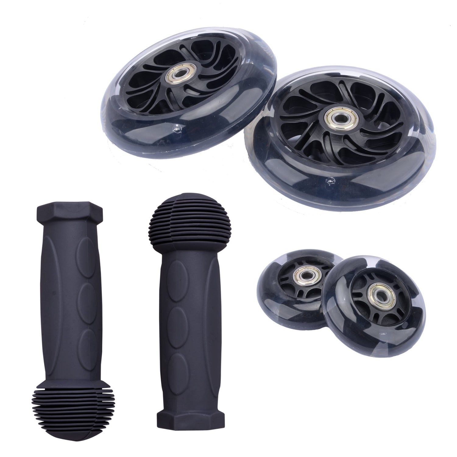 Flashing Front & Rear Wheels + Grips Set - 3 Wheel Scooter