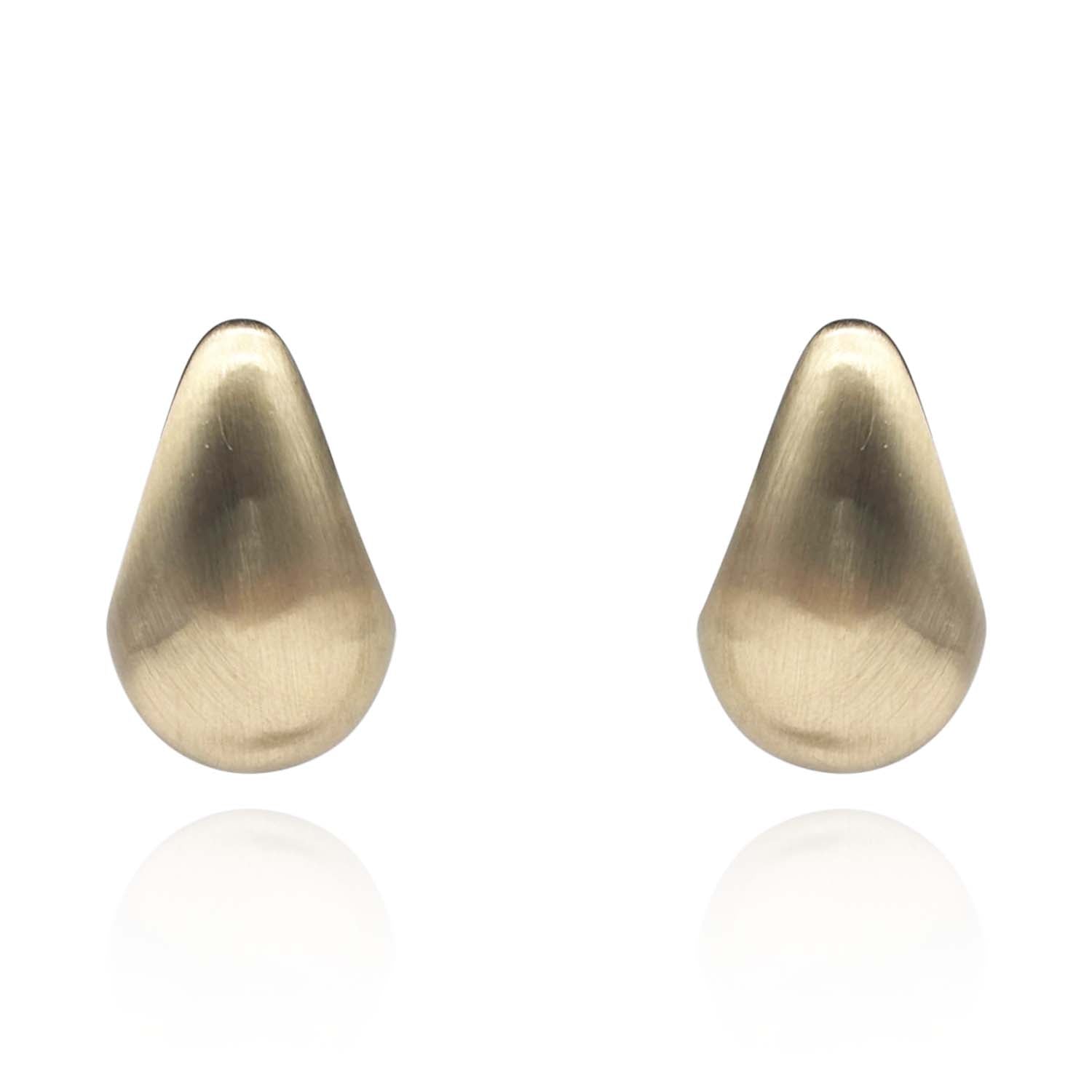 Matte Gold Resin Hoop Earrings