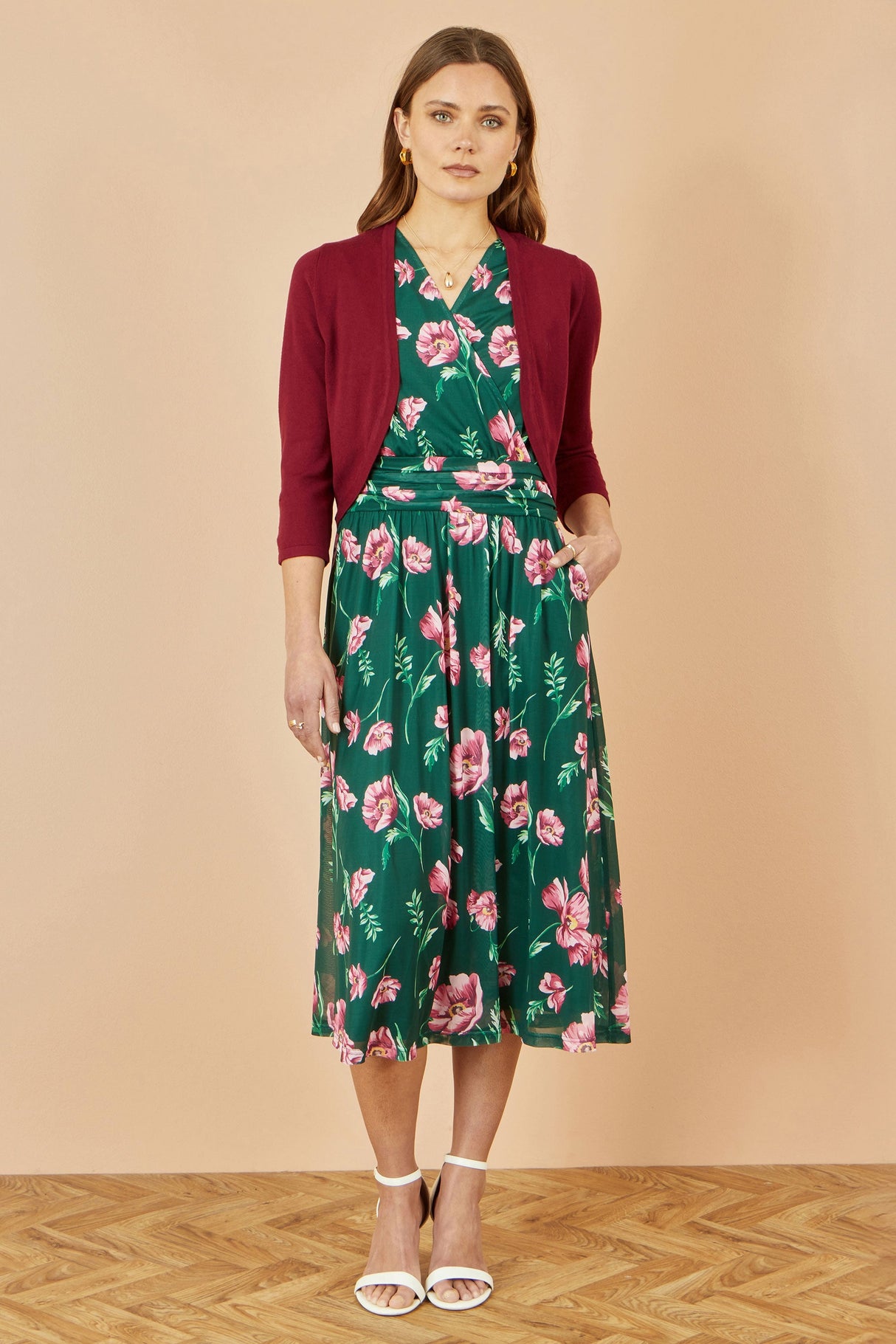 Yumi Burgundy Knitted Bolero