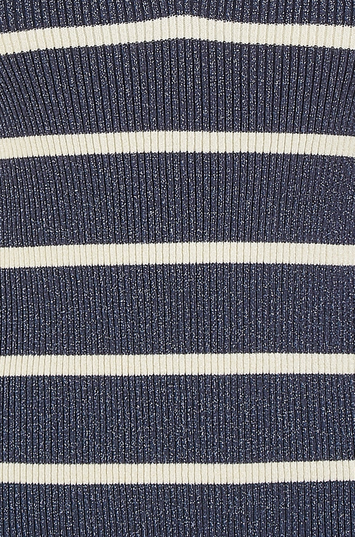 Yumi Navy Striped Sparkle Knitted Vest Top