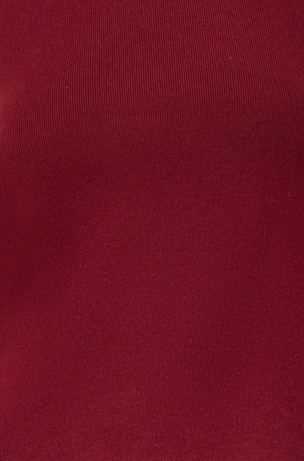 Yumi Burgundy Knitted Roll Neck Sleeveless Jumper