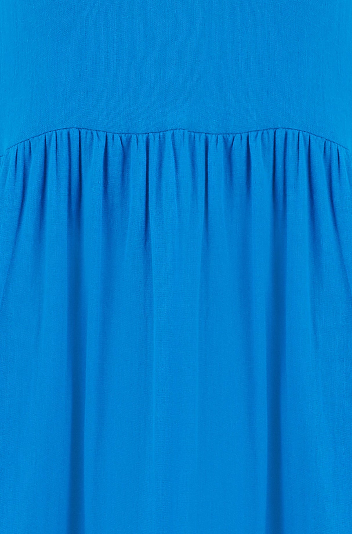 Yumi Blue Double Cotton Long Kaftan