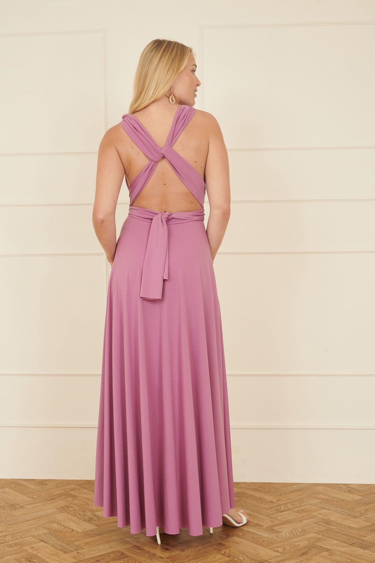 Yumi Pink Jersey Stretch Multiway Midi Dress