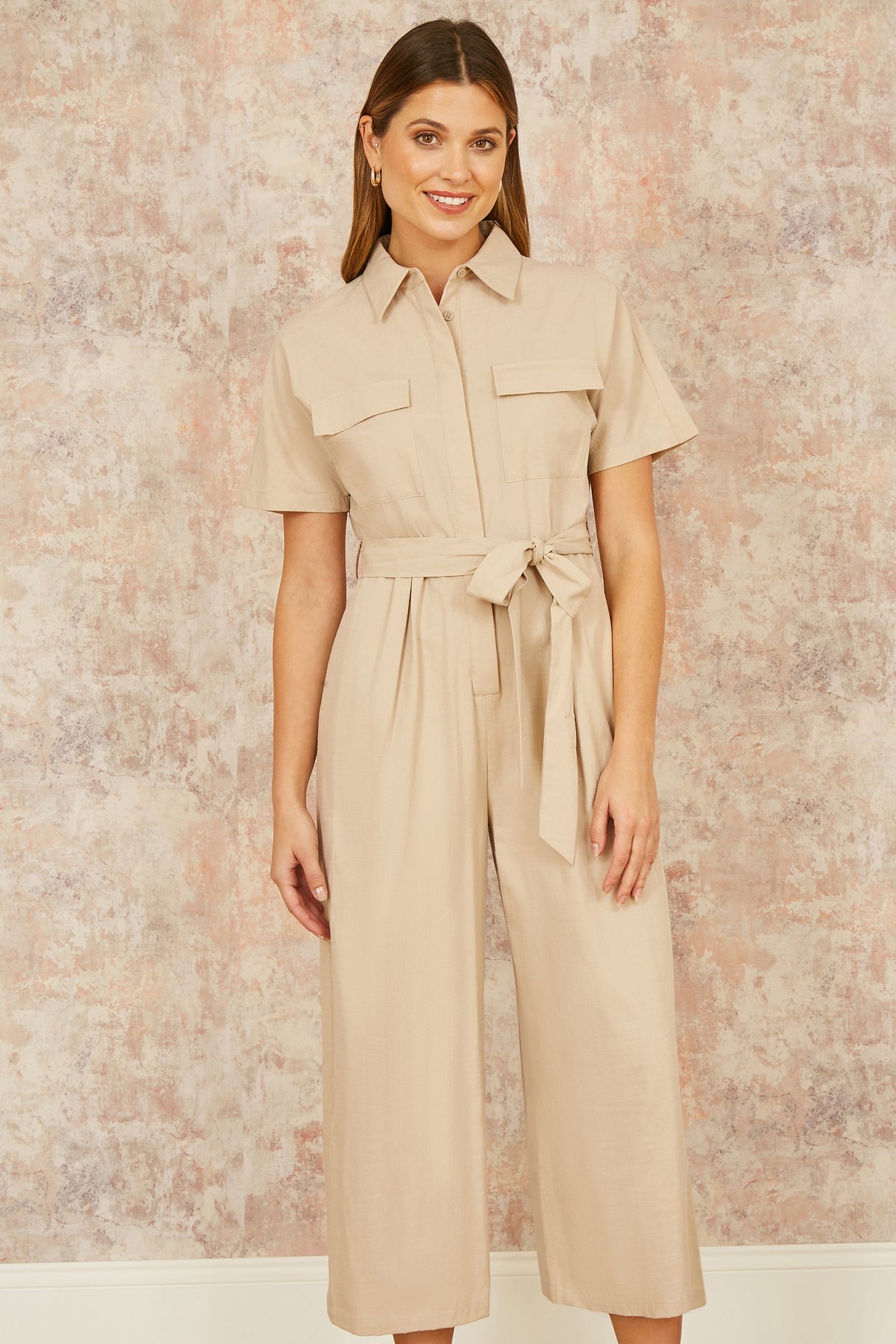 Yumi Stone Utility Relaxed Fit Jumpsuit