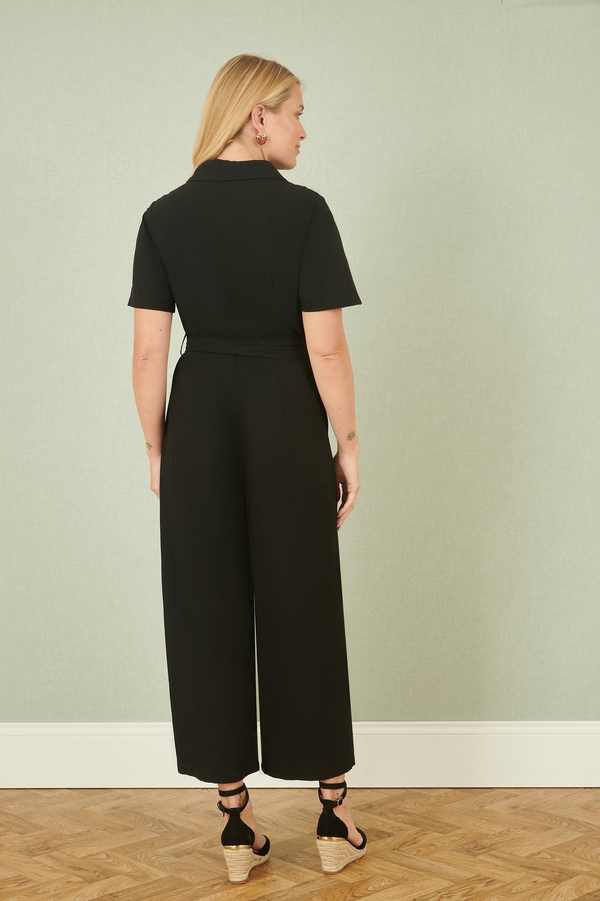 Yumi Black Utility Relaxed Fit Jumpsuit
