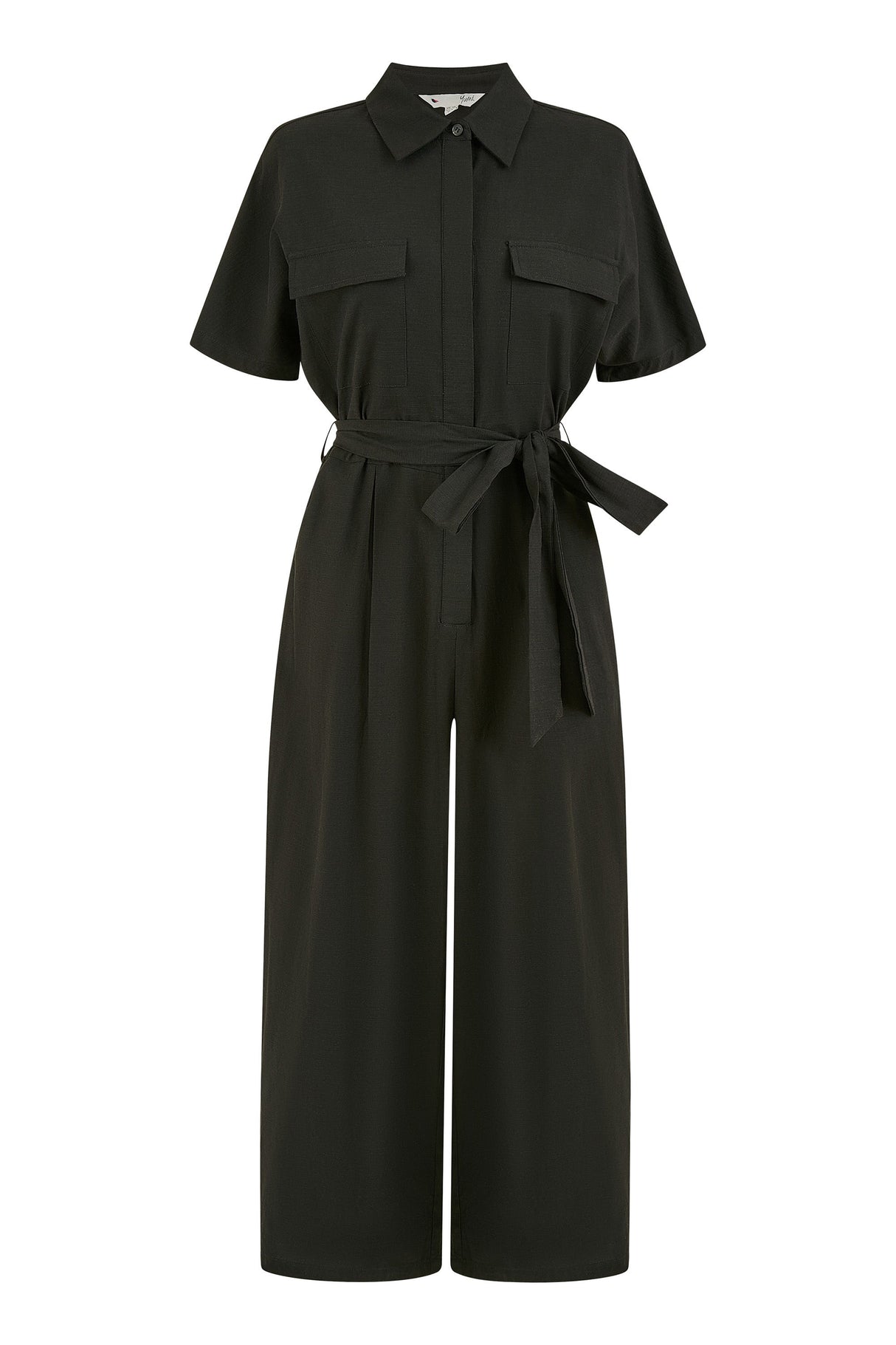 Yumi Black Utility Relaxed Fit Jumpsuit