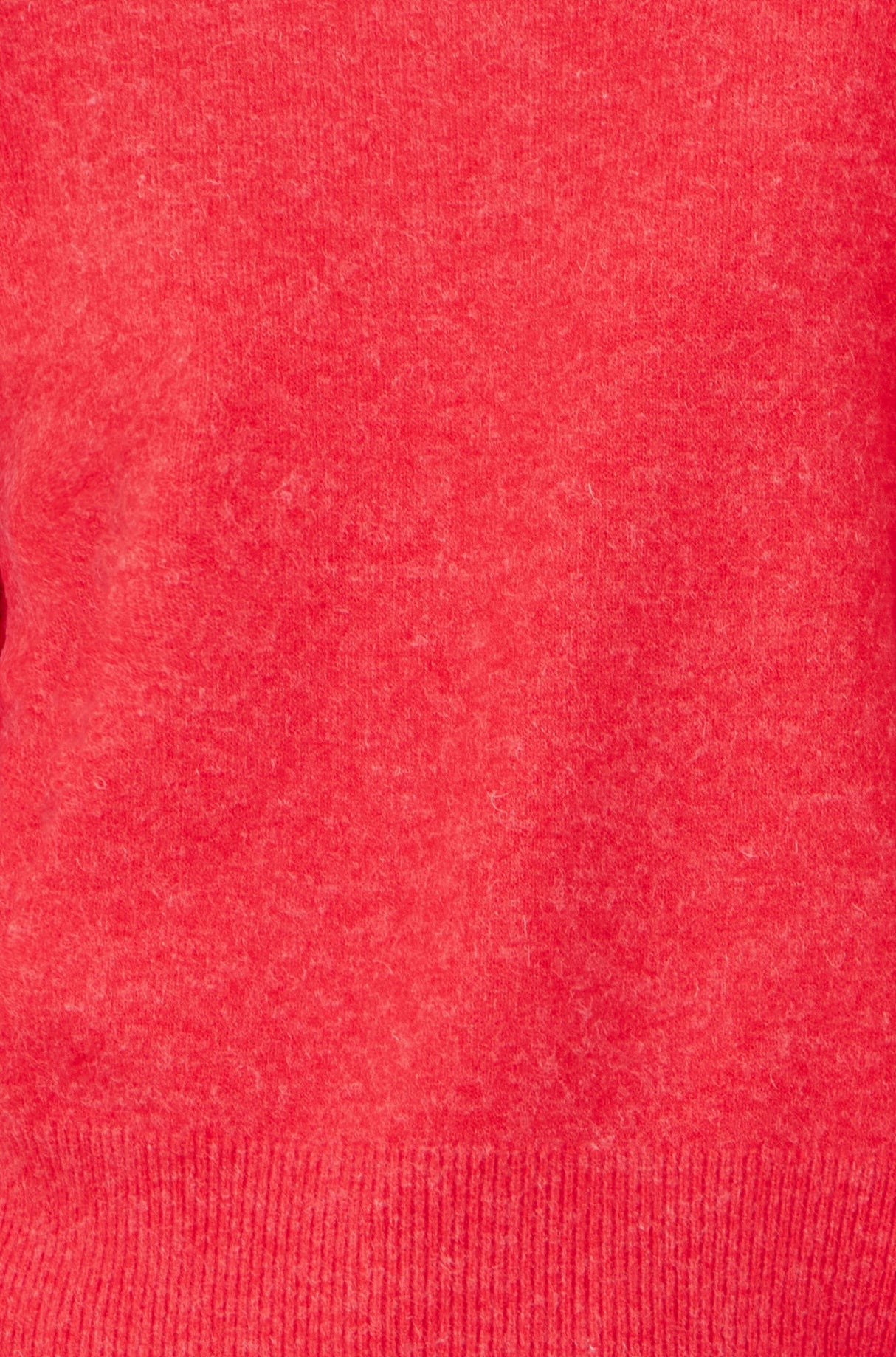 Yumi Red Knitted Balloon Sleeve Textured Jumper