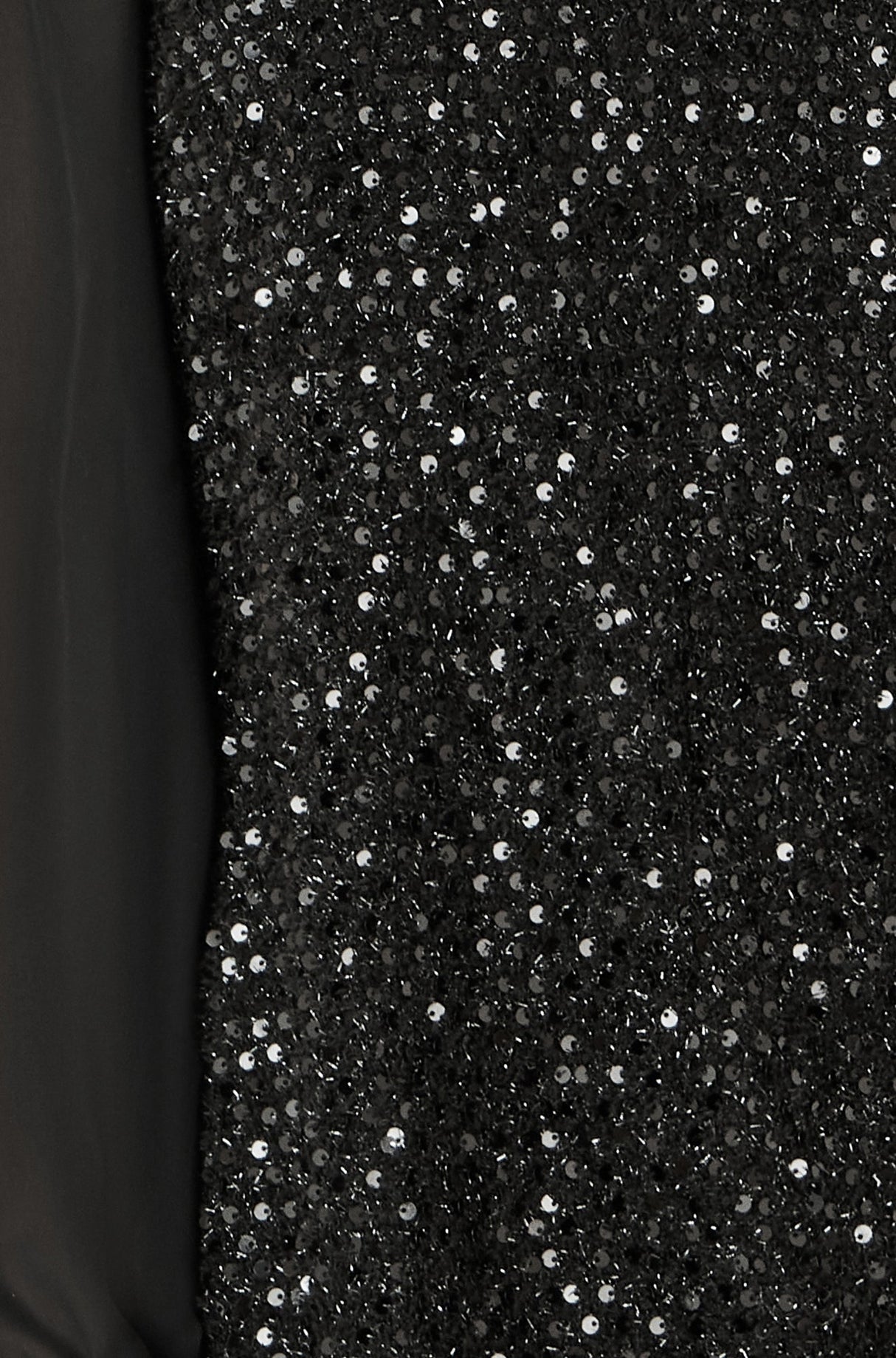 Yumi Black Sequin Tunic With Tie Back And Sheer Sleeves