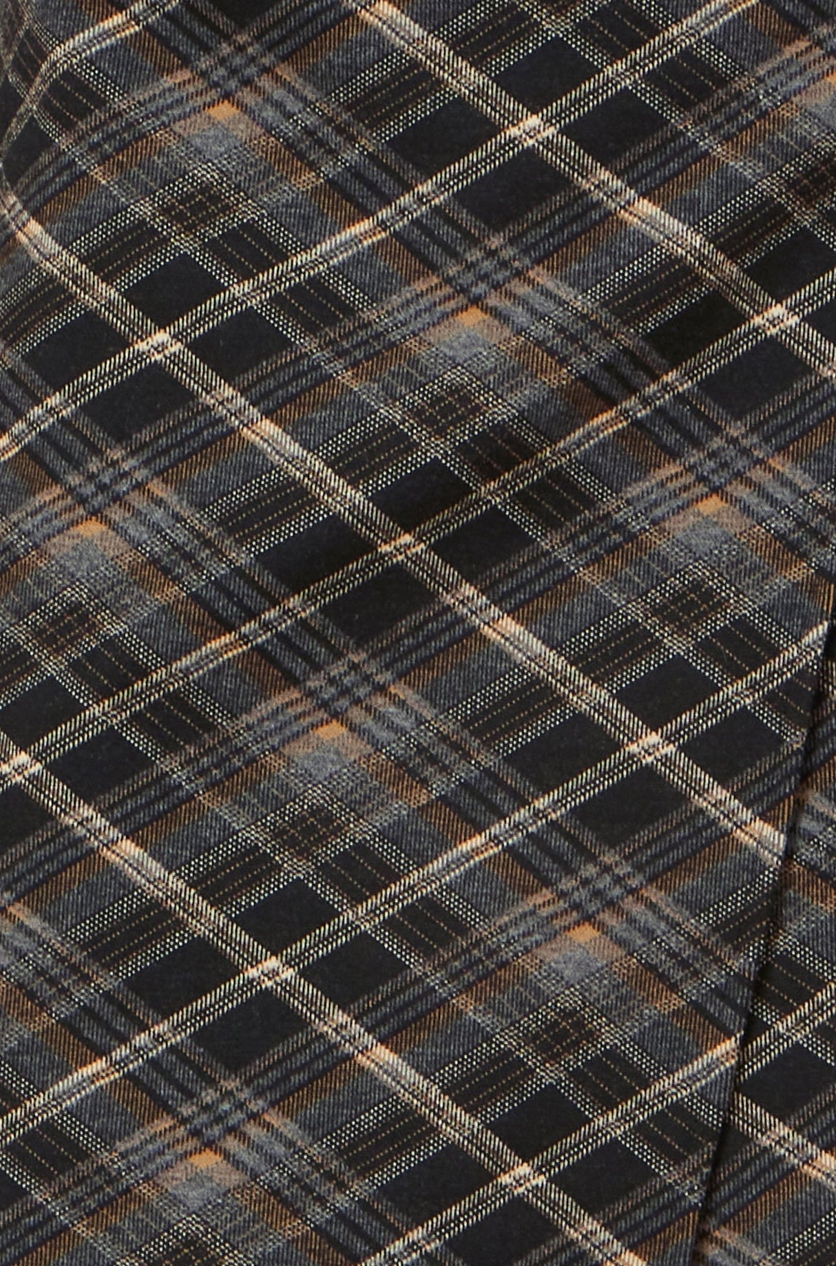 Yumi Black Check Wrap Skirt With Buckle