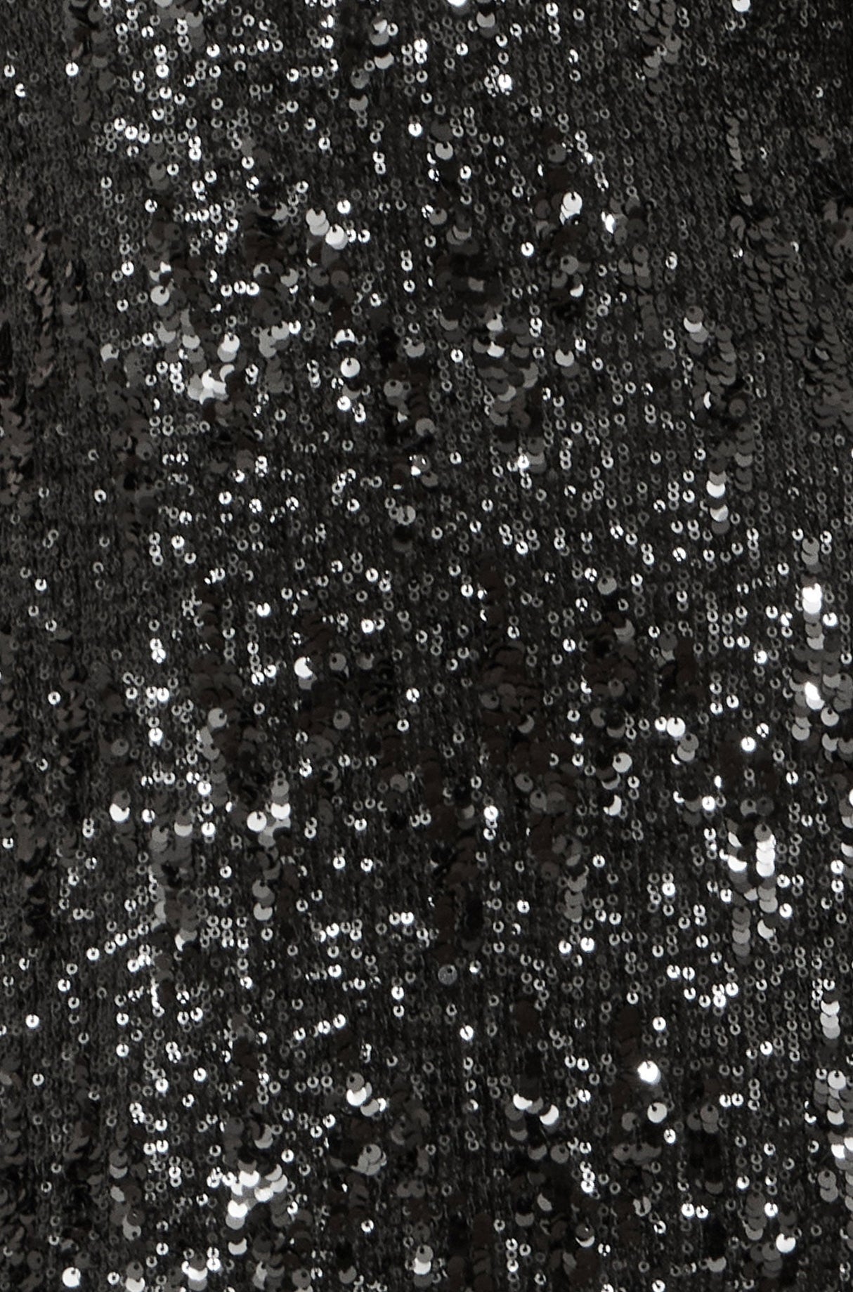Yumi Black Sequin Long Sleeve Fitted Dress