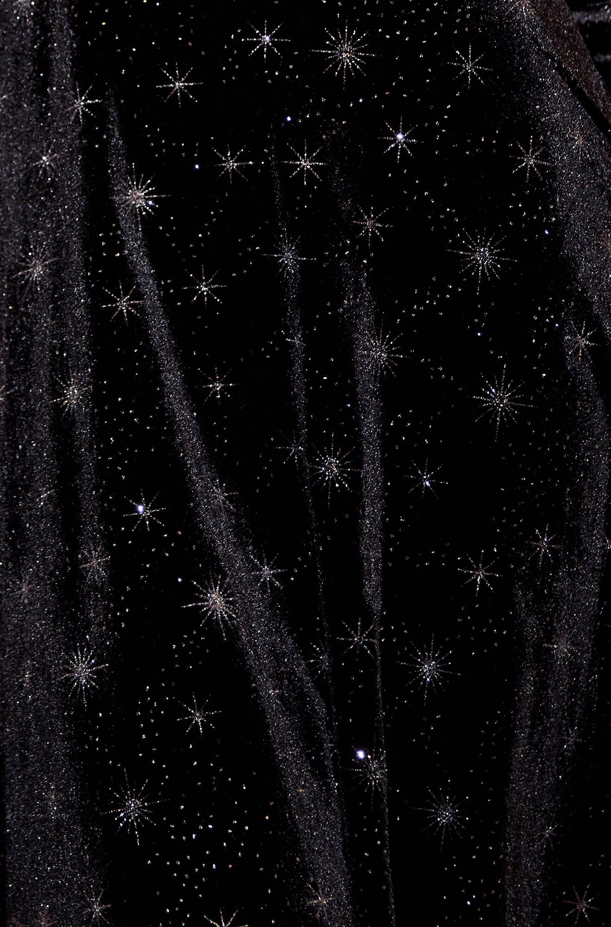 Yumi Black Starburst Foil Print Long Sleeve Skater Dress