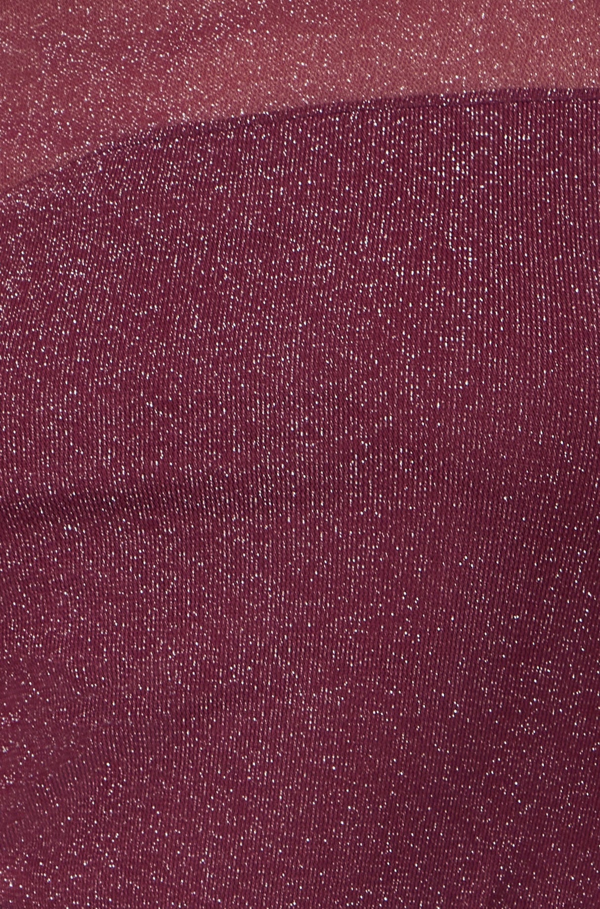 Yumi Burgundy Shimmer Print Mesh Stretch Fitted Top