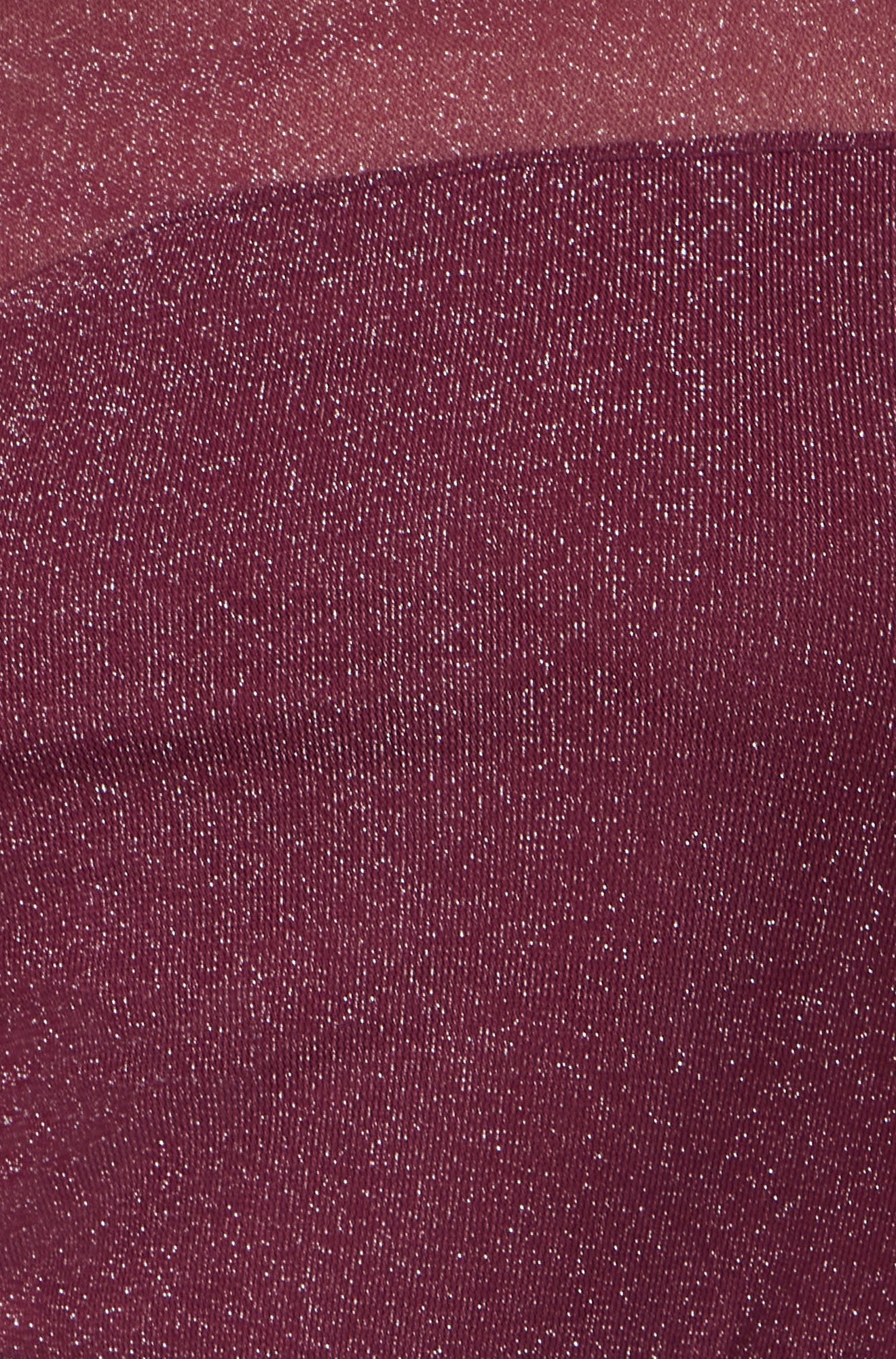 Yumi Burgundy Shimmer Print Mesh Stretch Fitted Top