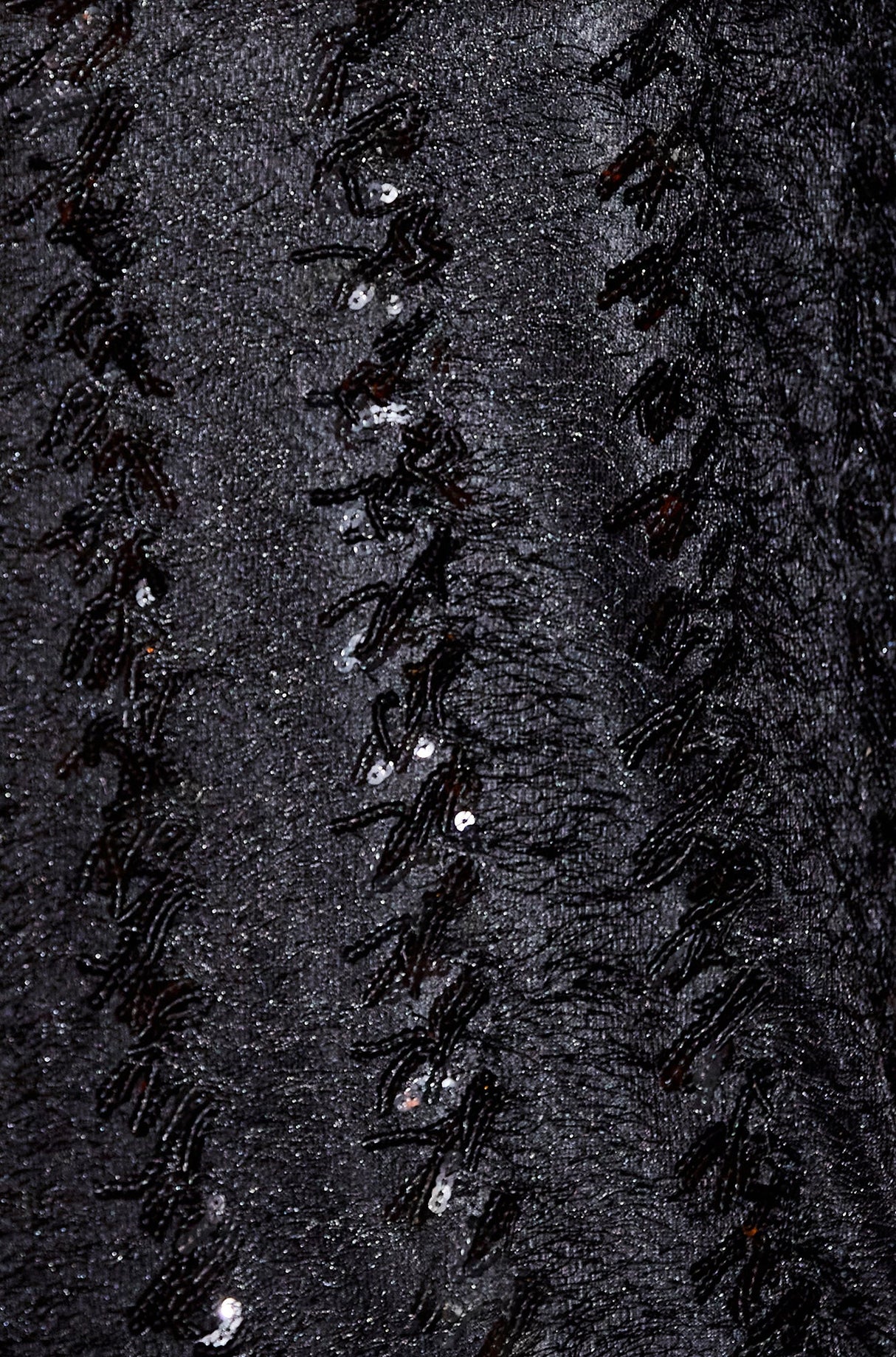 Yumi Black Hanging Sequin Tunic With Balloon Sleeves