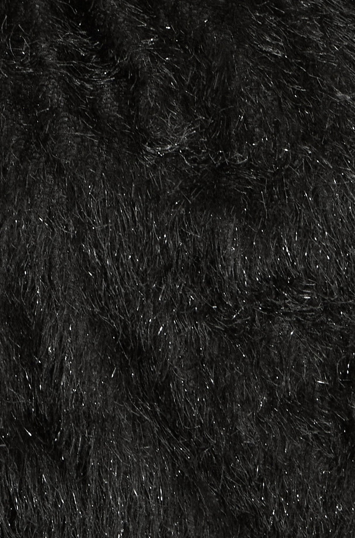 Yumi Black Lurex Fringe Relaxed Fit Top