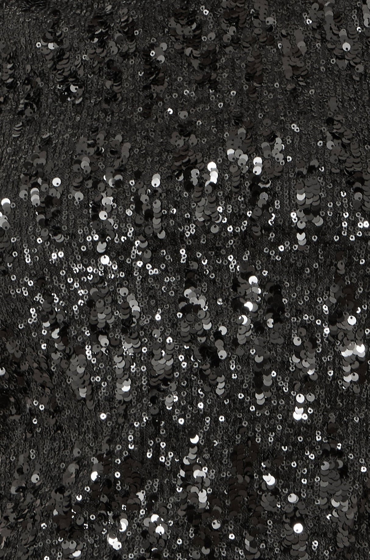 Yumi Black Sequin High Neck Top