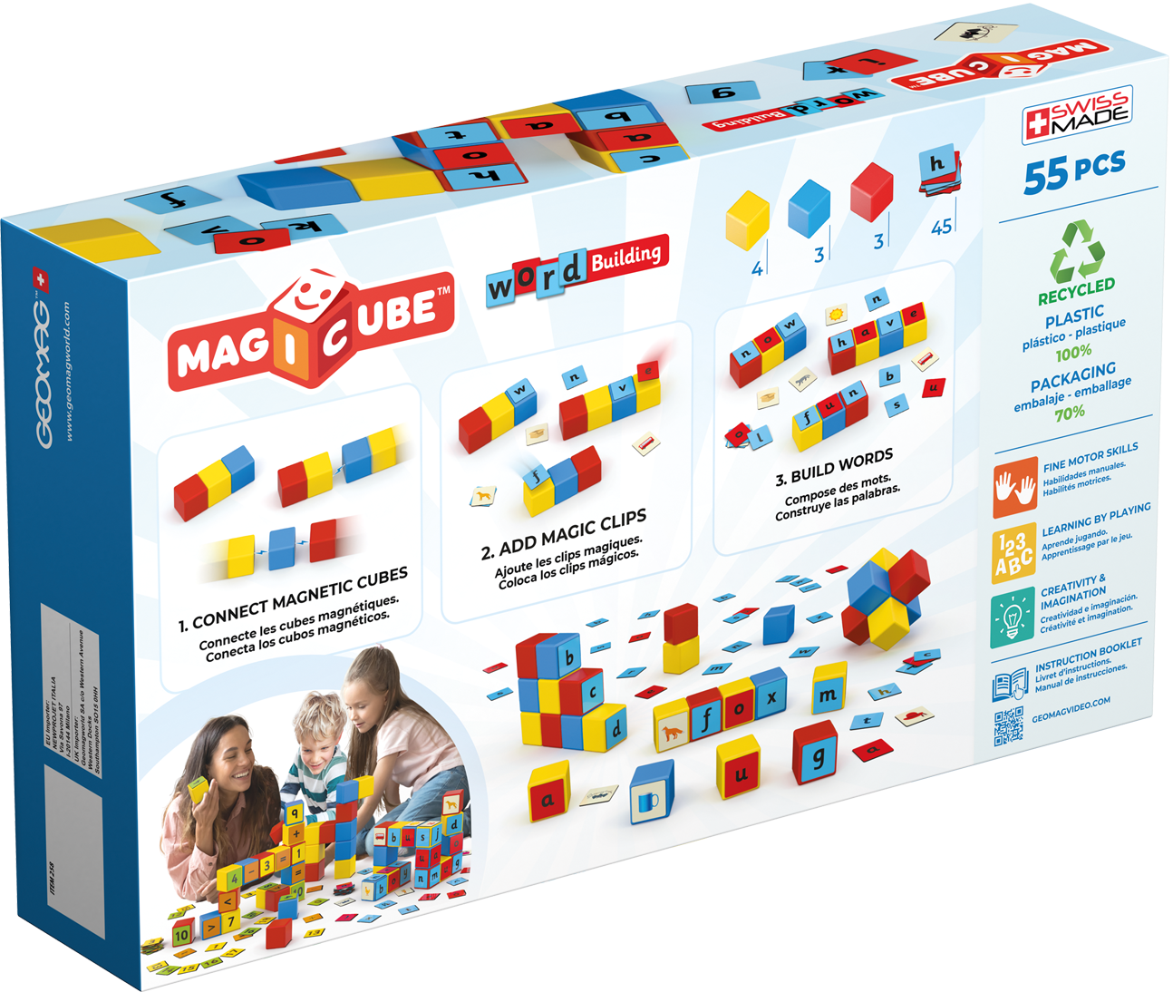 Geomag Magicube Word Building Set 55 Pieces