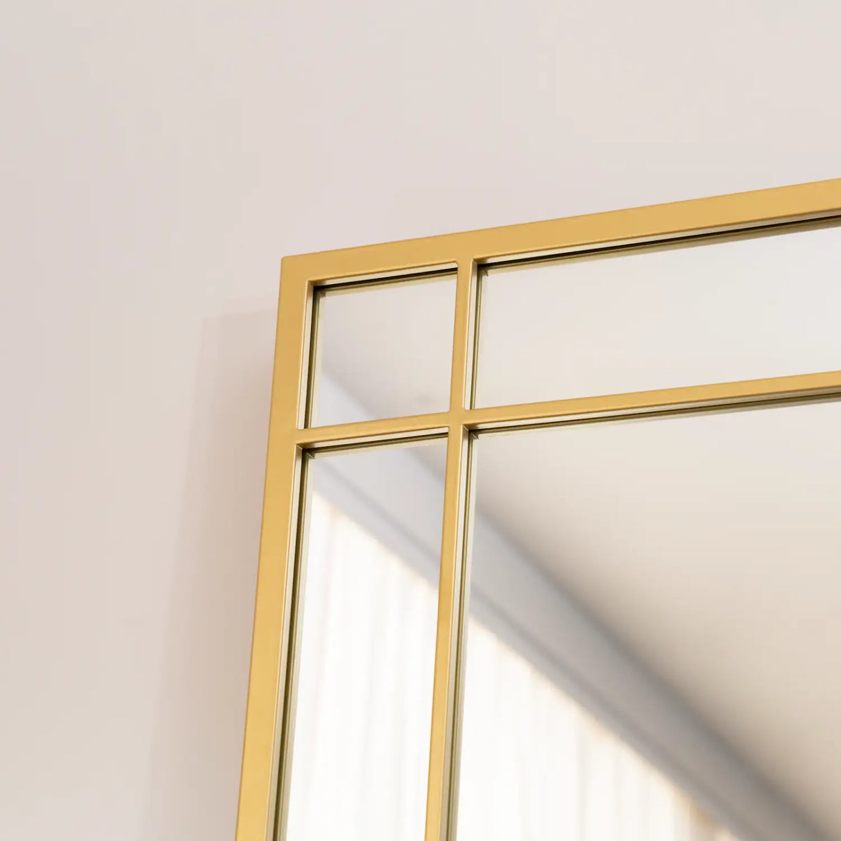Aimi - Full Length Gold Metal Rectangle Window Mirror - 180cm x 105cm