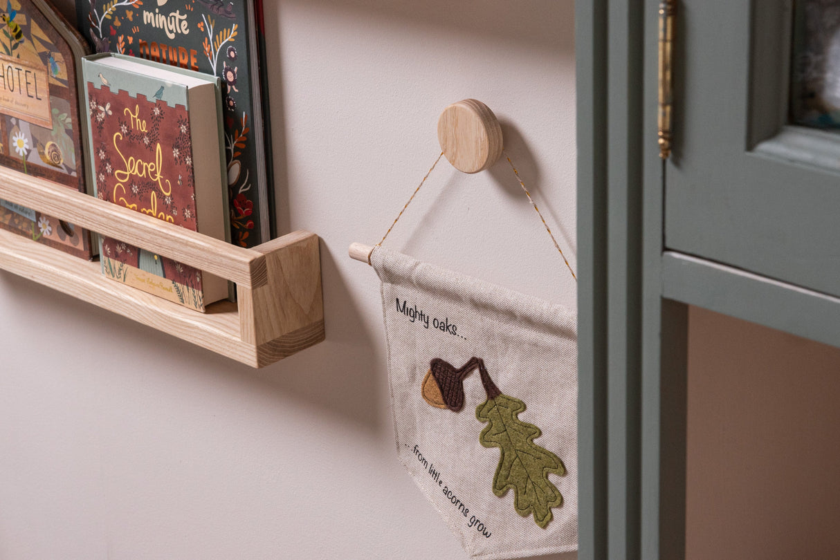 Round Wall Hook - Solid Ash