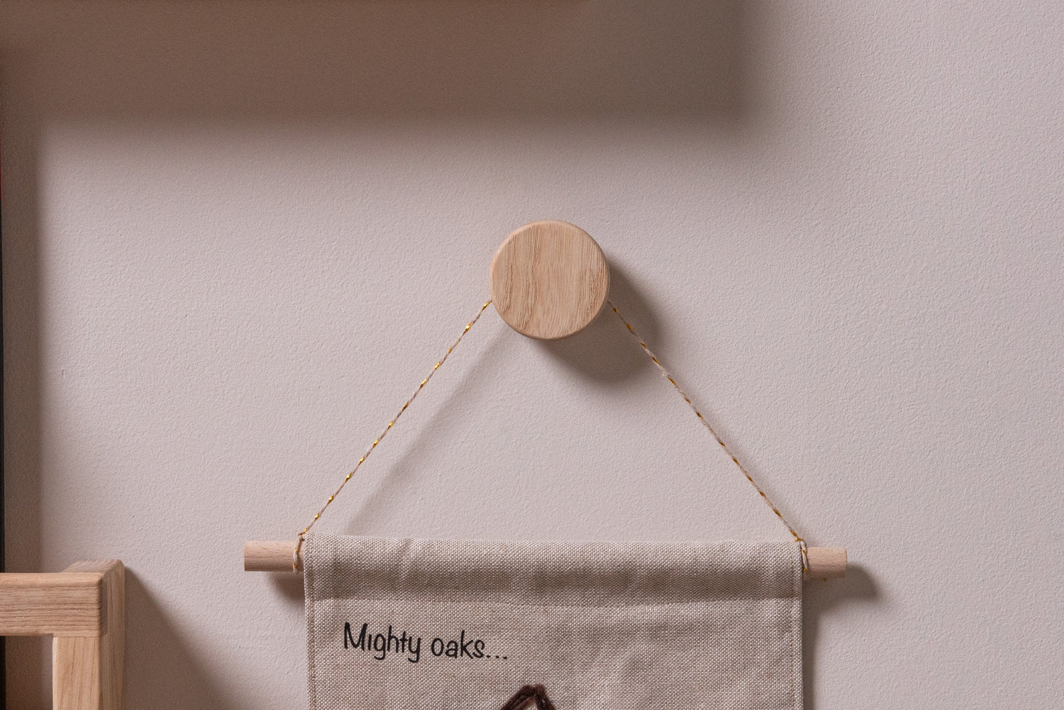 Round Wall Hook - Solid Ash