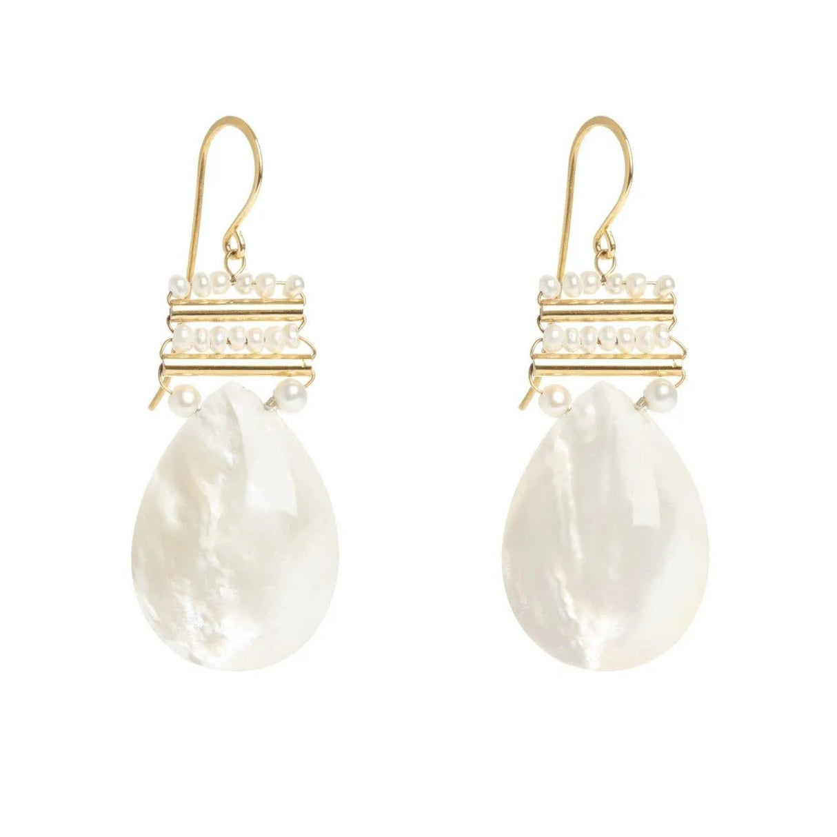 Pearl and Mother of Pearl Pear Drops