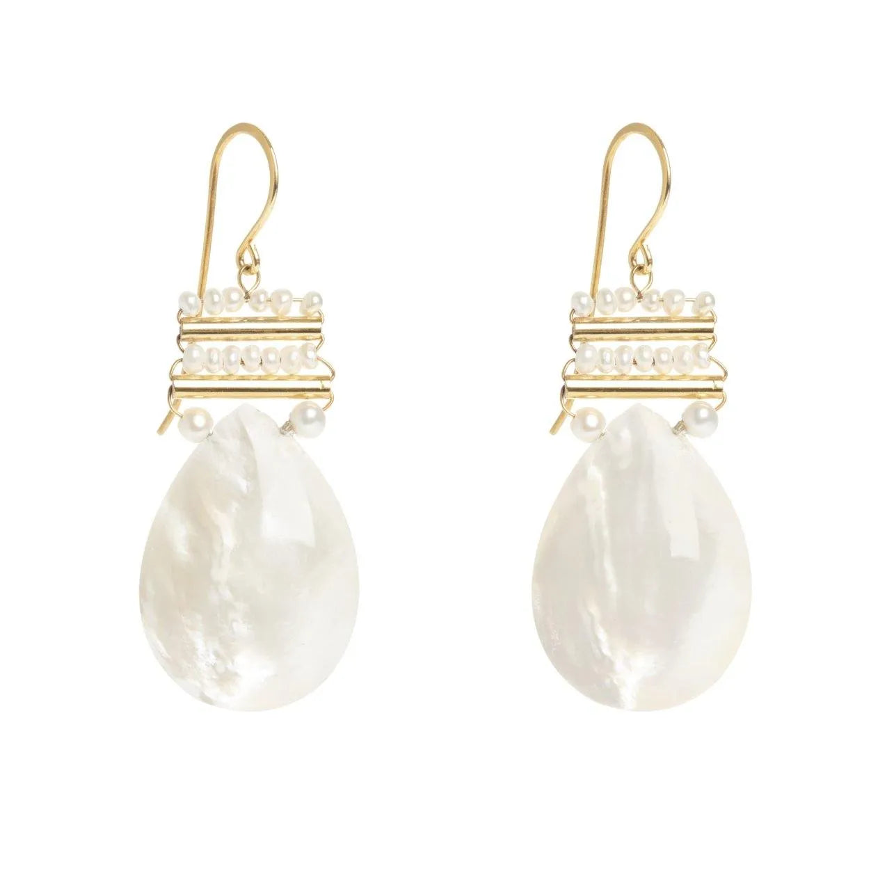 Pearl and Mother of Pearl Pear Drops