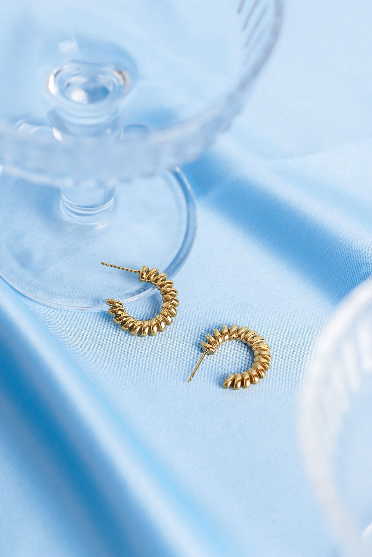 Spiral Gold Hoops