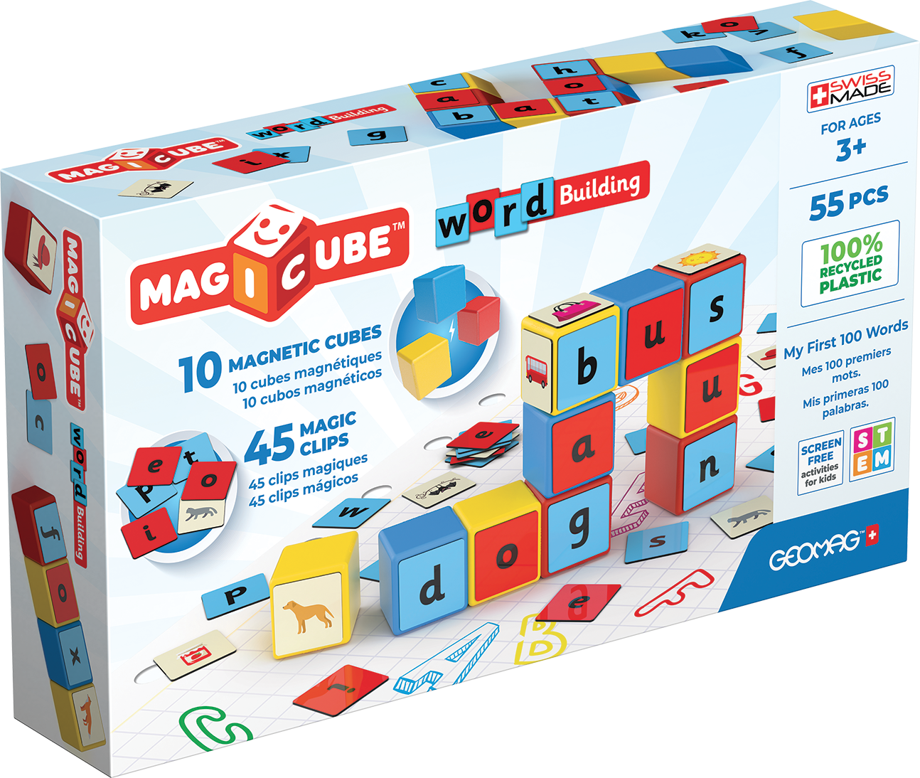 Geomag Magicube Word Building Set 55 Pieces