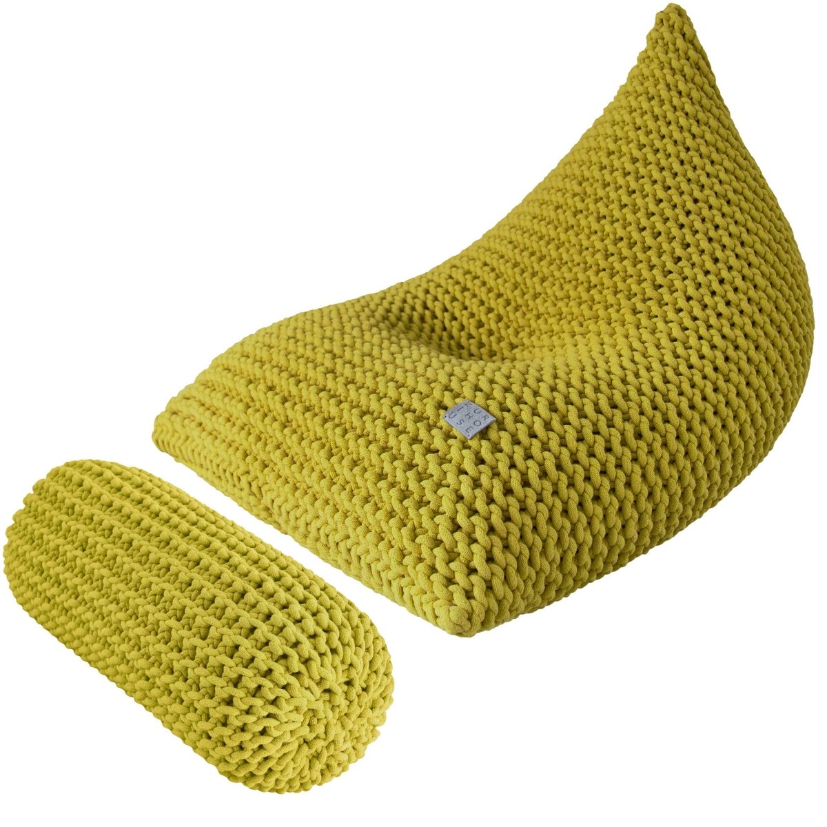 Chunky Knitted Bolster Footrest | GOLDEN KIWI