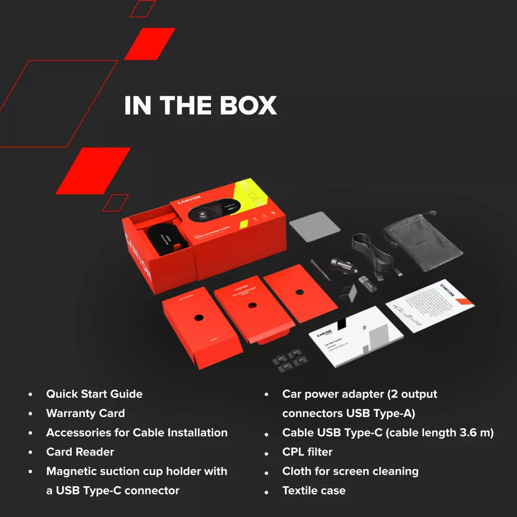 DashCam CND-DVR25 with Wi-Fi