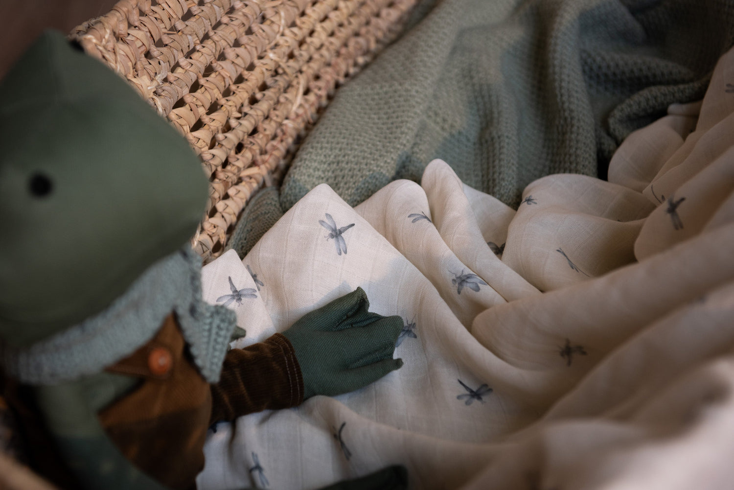 Muslin Swaddle Blanket (Large) - Waterside